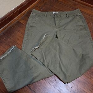 LOFT Girlfriend Chino 12 Raw Hem